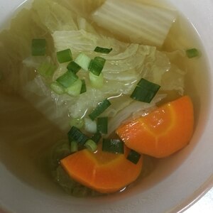 白菜とにんじんの中華スープ